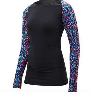 TYR Carnivale Belize Long Sleeve RASHGUARD, Women's Swimwear,  Size Large NWT